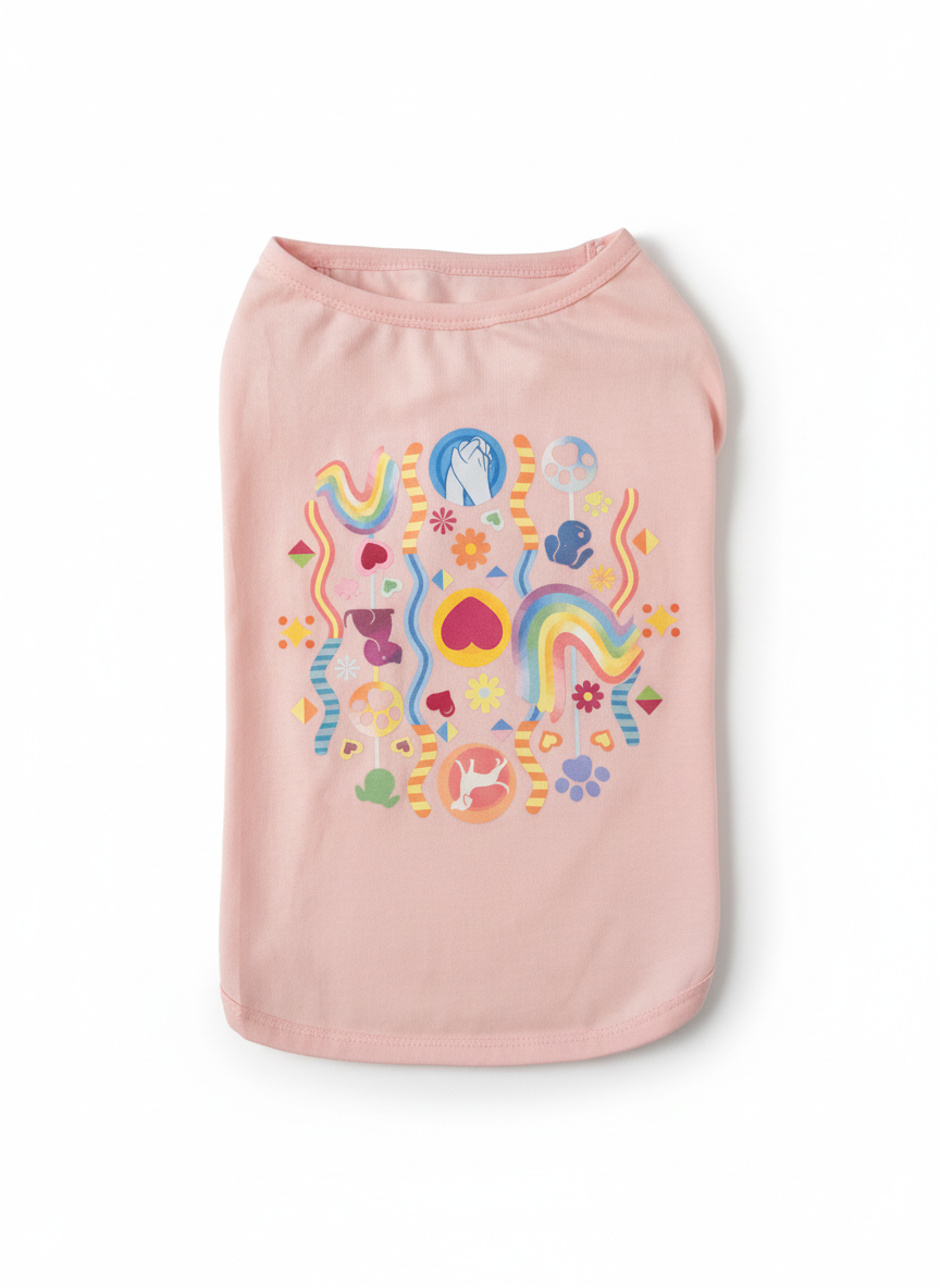 Pink Love Wins Dog Tee