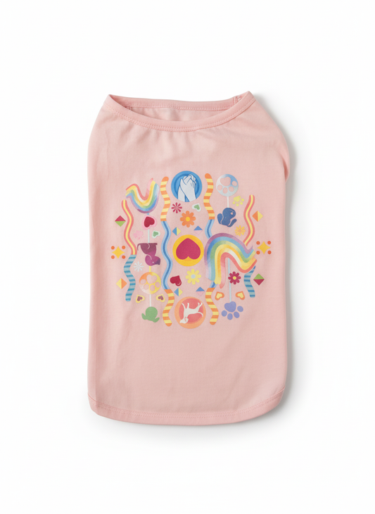 Pink Love Wins Dog Tee